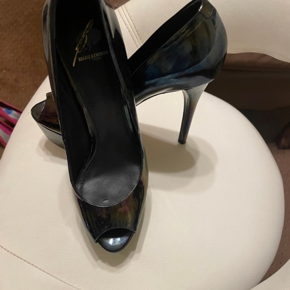 B Brian Atwood Platform Peeptoe Pumps 6.5 - Picture 3 of 11